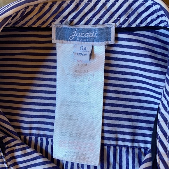 COPY - Jacadi boys size 5 blue and white button up - Picture 2 of 3